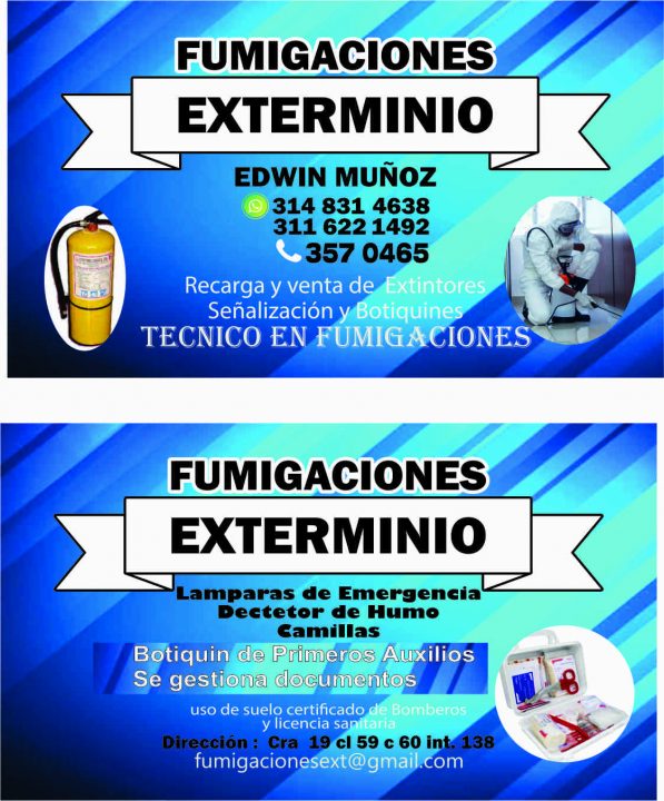 Fumigaciones Exterminio 3116221492