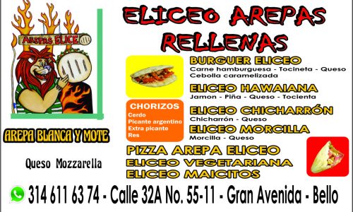 Arepas Rellenas Eliceo 3146116374 Bello Antioquia