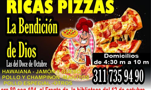 RICAS PIZZAS LA BENDICIONDE DIOS 3117359490