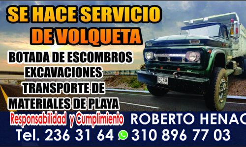 SERVICIO DE VOLQUETA 3108967703