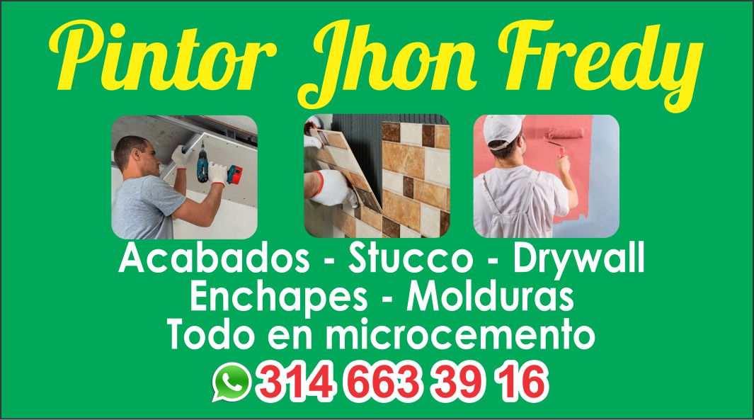 Pintor Jhon Fredy 314 663 3916