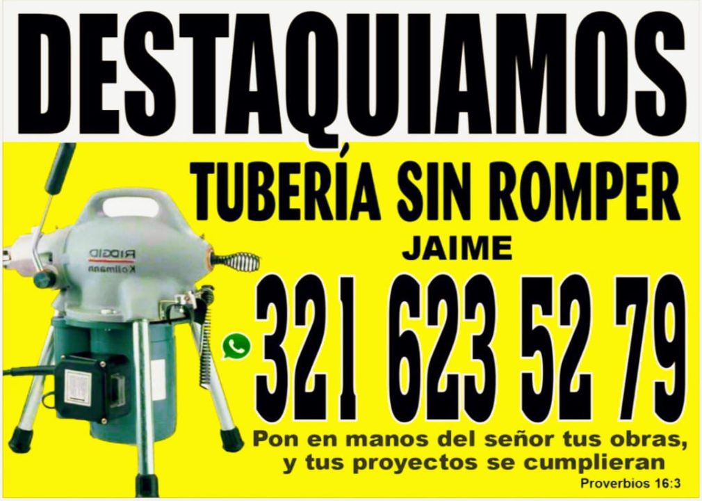 DESTAQUIAMOS TUBERIAS SIN ROMPER JAIME